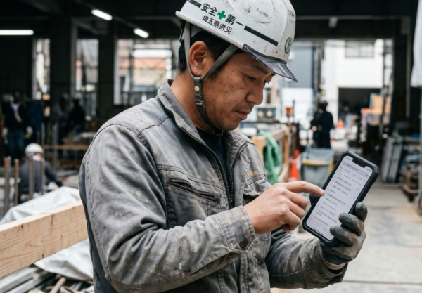 スマホで申し込みする職人